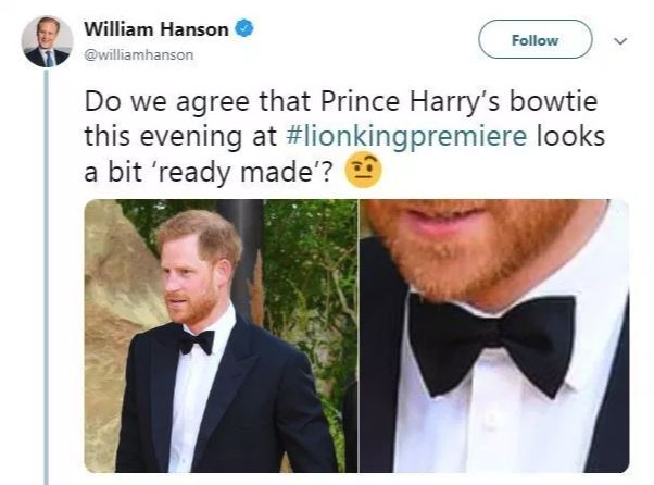 « Faux » nœud papillon : le prince Harry a-t-il bafoué l'étiquette ?