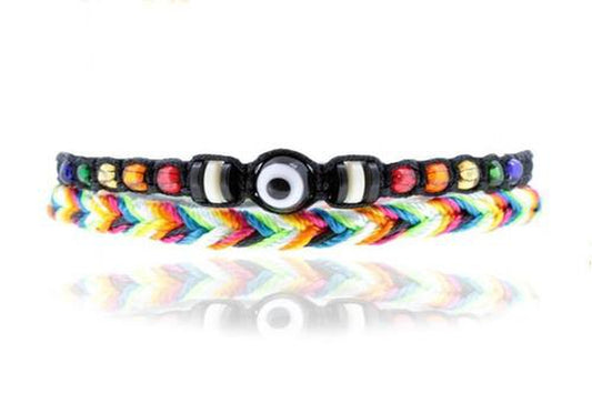 , lot de bracelets homme multicolores 