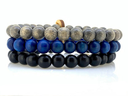 pack-bracelet-tibétain-homme-bleu-gris-noir